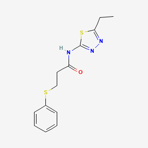 molecular formula C13H15N3OS2 B11168187 N-(5-ethyl-1,3,4-thiadiazol-2-yl)-3-(phenylsulfanyl)propanamide 