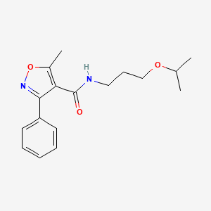 5-methyl-3-phenyl-N-[3-(propan-2-yloxy)propyl]-1,2-oxazole-4-carboxamide