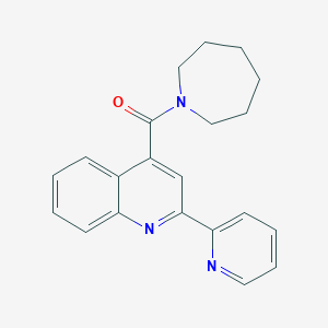 molecular formula C21H21N3O B11168199 1-Azepanyl[2-(2-pyridyl)-4-quinolyl]methanone 