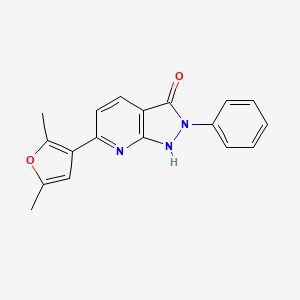 6-(2,5-dimethylfuran-3-yl)-2-phenyl-1,2-dihydro-3H-pyrazolo[3,4-b]pyridin-3-one