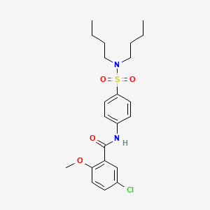 5-chloro-N-[4-(dibutylsulfamoyl)phenyl]-2-methoxybenzamide