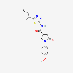 1-(4-ethoxyphenyl)-5-oxo-N-[5-(pentan-2-yl)-1,3,4-thiadiazol-2-yl]pyrrolidine-3-carboxamide