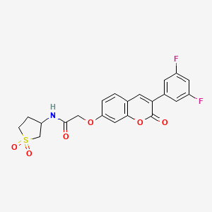 2-{[3-(3,5-difluorophenyl)-2-oxo-2H-chromen-7-yl]oxy}-N-(1,1-dioxidotetrahydrothiophen-3-yl)acetamide