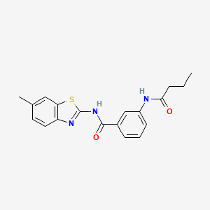 3-(butanoylamino)-N-(6-methyl-1,3-benzothiazol-2-yl)benzamide