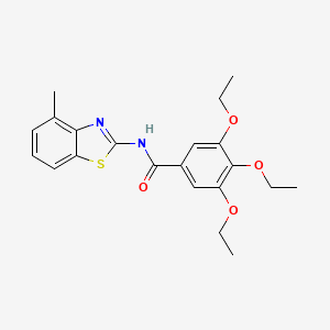 3,4,5-triethoxy-N-(4-methyl-1,3-benzothiazol-2-yl)benzamide