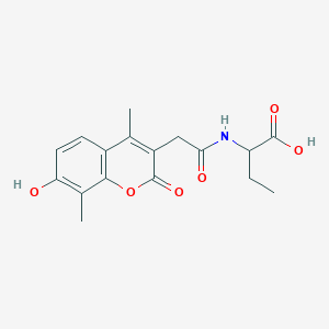 2-{[(7-hydroxy-4,8-dimethyl-2-oxo-2H-chromen-3-yl)acetyl]amino}butanoic acid