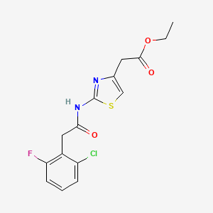 Ethyl (2-{[(2-chloro-6-fluorophenyl)acetyl]amino}-1,3-thiazol-4-yl)acetate