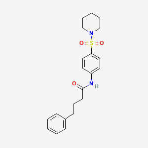 molecular formula C21H26N2O3S B11168266 4-phenyl-N-[4-(piperidin-1-ylsulfonyl)phenyl]butanamide 