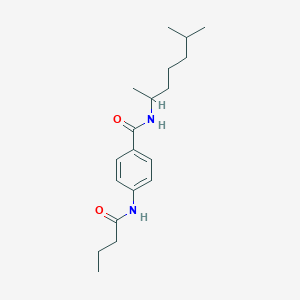 4-(butanoylamino)-N-(6-methylheptan-2-yl)benzamide