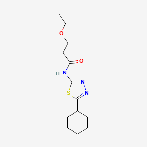 N-(5-cyclohexyl-1,3,4-thiadiazol-2-yl)-3-ethoxypropanamide