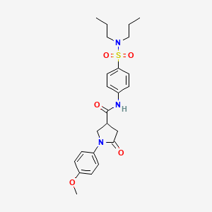 N-[4-(dipropylsulfamoyl)phenyl]-1-(4-methoxyphenyl)-5-oxopyrrolidine-3-carboxamide