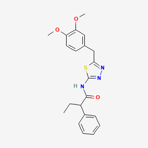 N-[5-(3,4-dimethoxybenzyl)-1,3,4-thiadiazol-2-yl]-2-phenylbutanamide