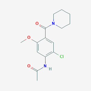 molecular formula C15H19ClN2O3 B11168313 N-[2-chloro-5-methoxy-4-(piperidin-1-ylcarbonyl)phenyl]acetamide 