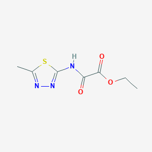 molecular formula C7H9N3O3S B11168331 ethyl [N-(5-methyl-1,3,4-thiadiazol-2-yl)carbamoyl]formate 