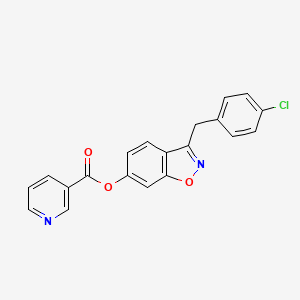 3-(4-Chlorobenzyl)-1,2-benzisoxazol-6-yl nicotinate