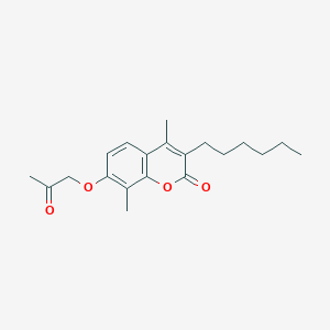 3-hexyl-4,8-dimethyl-7-(2-oxopropoxy)-2H-chromen-2-one