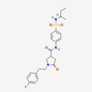 N-[4-(butan-2-ylsulfamoyl)phenyl]-1-[2-(4-fluorophenyl)ethyl]-5-oxopyrrolidine-3-carboxamide