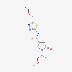 N-[5-(ethoxymethyl)-1,3,4-thiadiazol-2-yl]-1-(1-methoxypropan-2-yl)-5-oxopyrrolidine-3-carboxamide