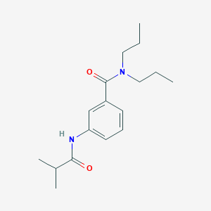 molecular formula C17H26N2O2 B11168408 3-[(2-methylpropanoyl)amino]-N,N-dipropylbenzamide 