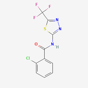 2-chloro-N-[5-(trifluoromethyl)-1,3,4-thiadiazol-2-yl]benzamide