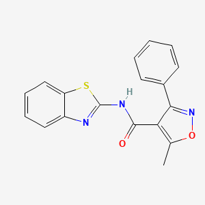 N-(1,3-benzothiazol-2-yl)-5-methyl-3-phenyl-1,2-oxazole-4-carboxamide