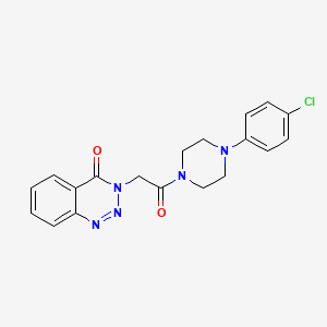 molecular formula C19H18ClN5O2 B11168486 3-{2-[4-(4-chlorophenyl)piperazino]-2-oxoethyl}-1,2,3-benzotriazin-4(3H)-one 