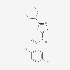 2,5-dichloro-N-[5-(pentan-3-yl)-1,3,4-thiadiazol-2-yl]benzamide