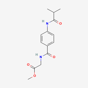 molecular formula C14H18N2O4 B11168509 Methyl 2-{[4-(2-methylpropanamido)phenyl]formamido}acetate 