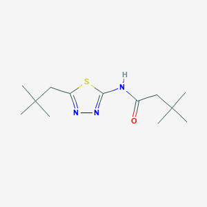 N-[5-(2,2-dimethylpropyl)-1,3,4-thiadiazol-2-yl]-3,3-dimethylbutanamide