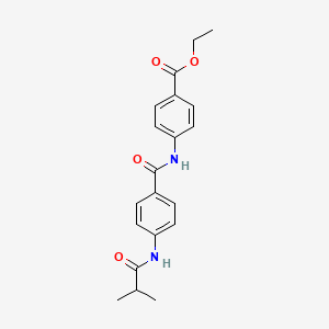 molecular formula C20H22N2O4 B11168521 Ethyl 4-[({4-[(2-methylpropanoyl)amino]phenyl}carbonyl)amino]benzoate 