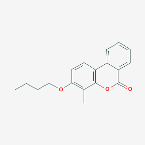 molecular formula C18H18O3 B11168564 3-butoxy-4-methyl-6H-benzo[c]chromen-6-one 