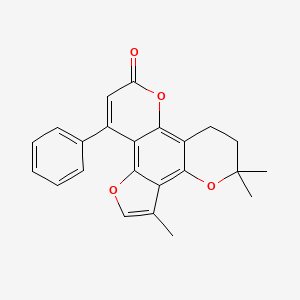 3,5,5-trimethyl-11-phenyl-6,7-dihydro-5H,9H-furo[2,3-f]pyrano[2,3-h]chromen-9-one