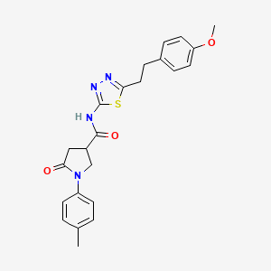 N-{5-[2-(4-methoxyphenyl)ethyl]-1,3,4-thiadiazol-2-yl}-1-(4-methylphenyl)-5-oxopyrrolidine-3-carboxamide