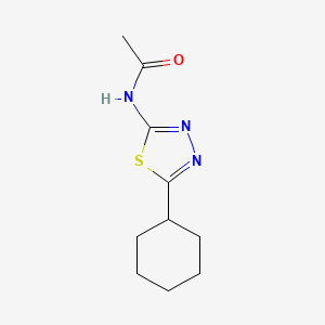 molecular formula C10H15N3OS B11168613 N-(5-cyclohexyl-1,3,4-thiadiazol-2-yl)acetamide 