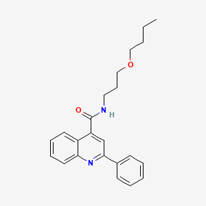 molecular formula C23H26N2O2 B11168634 N-(3-butoxypropyl)-2-phenylquinoline-4-carboxamide 