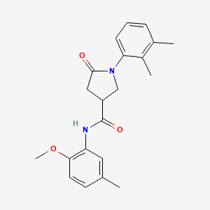 molecular formula C21H24N2O3 B11168645 1-(2,3-dimethylphenyl)-N-(2-methoxy-5-methylphenyl)-5-oxopyrrolidine-3-carboxamide 