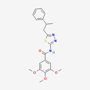 3,4,5-trimethoxy-N-[5-(2-phenylpropyl)-1,3,4-thiadiazol-2-yl]benzamide