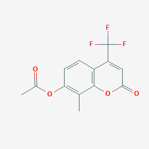 8-methyl-2-oxo-4-(trifluoromethyl)-2H-chromen-7-yl acetate