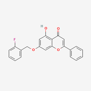 7-[(2-fluorobenzyl)oxy]-5-hydroxy-2-phenyl-4H-chromen-4-one