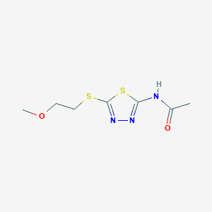 N-{5-[(2-methoxyethyl)sulfanyl]-1,3,4-thiadiazol-2-yl}acetamide