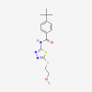 4-tert-butyl-N-{5-[(2-methoxyethyl)sulfanyl]-1,3,4-thiadiazol-2-yl}benzamide