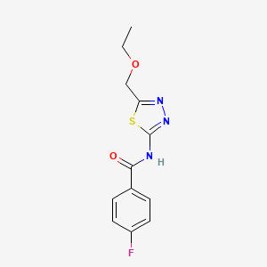 N-[5-(ethoxymethyl)-1,3,4-thiadiazol-2-yl]-4-fluorobenzamide