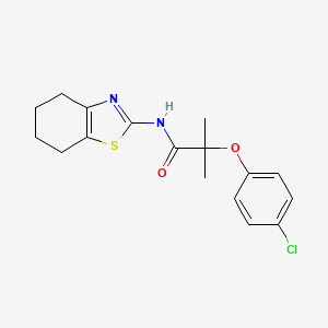 2-(4-chlorophenoxy)-2-methyl-N-(4,5,6,7-tetrahydro-1,3-benzothiazol-2-yl)propanamide