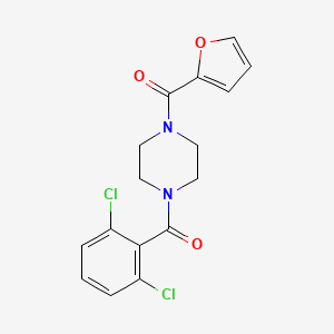 molecular formula C16H14Cl2N2O3 B11168766 (2,6-Dichlorophenyl)[4-(furan-2-ylcarbonyl)piperazin-1-yl]methanone 