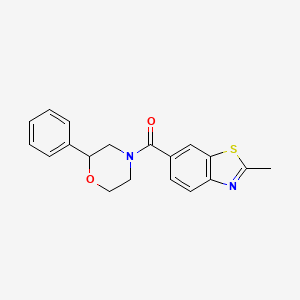 molecular formula C19H18N2O2S B11168803 (2-Methyl-1,3-benzothiazol-6-yl)(2-phenylmorpholino)methanone 