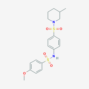 4-methoxy-N-{4-[(3-methylpiperidin-1-yl)sulfonyl]phenyl}benzenesulfonamide