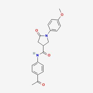 N-(4-acetylphenyl)-1-(4-methoxyphenyl)-5-oxopyrrolidine-3-carboxamide