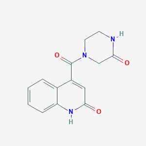 4-[(2-Hydroxyquinolin-4-yl)carbonyl]piperazin-2-one