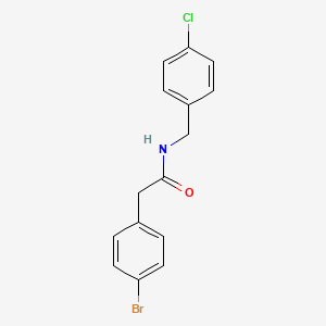 2-(4-bromophenyl)-N-[(4-chlorophenyl)methyl]acetamide