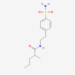 2-methyl-N-[2-(4-sulfamoylphenyl)ethyl]pentanamide